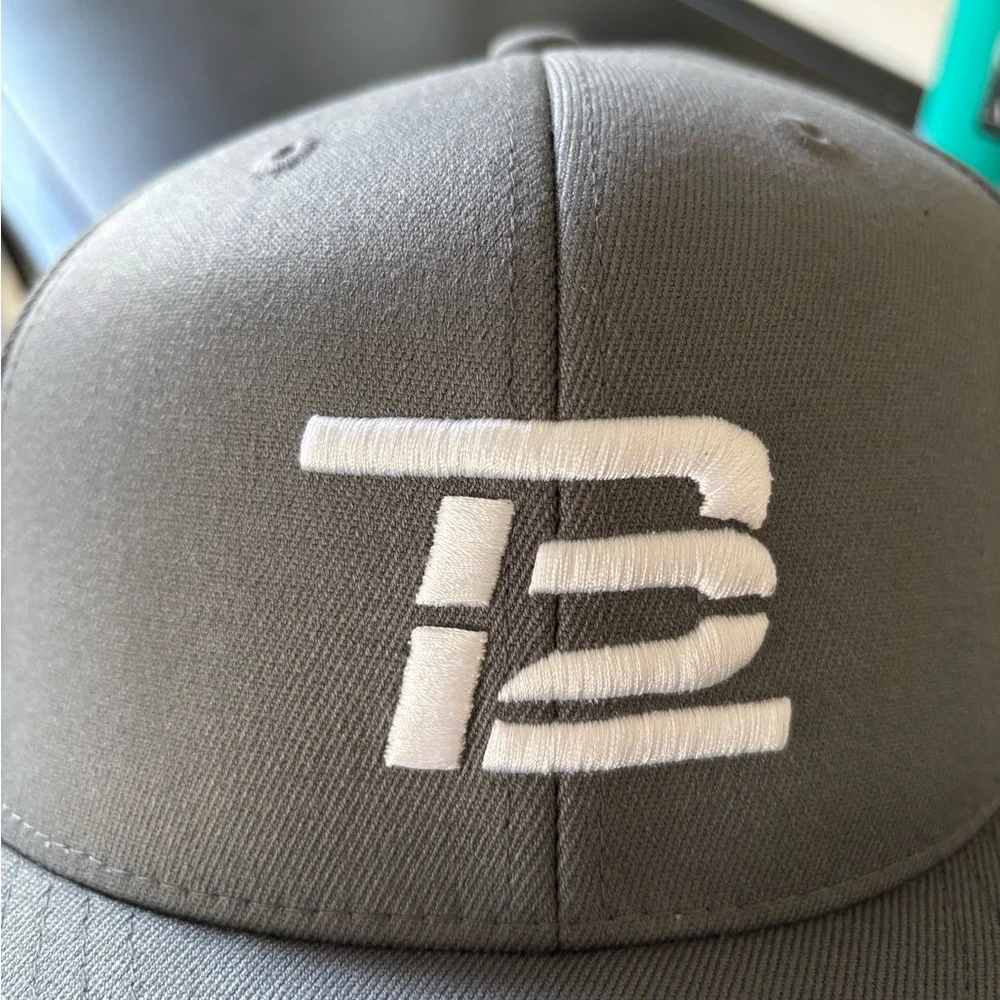 TB12 Gray Fitted Hat Tom Brady, Size: 6 7/8 - 7 1/4 - Picture 7 of 8